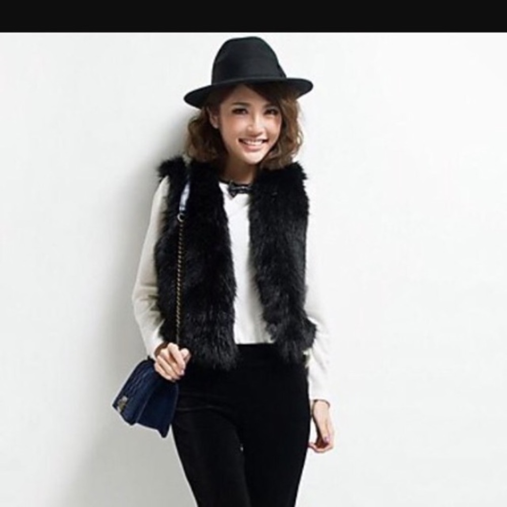 Faux fur hair vest. Never worn!